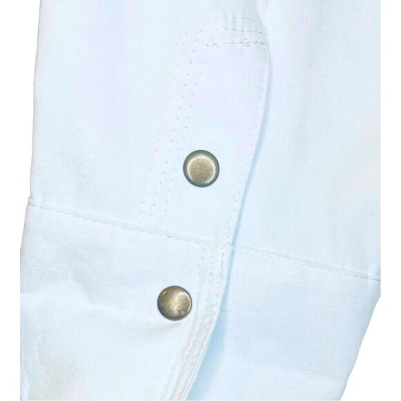 Talbot Microsuede Light Blue Shirt Jacket Size Large Snap Closure - Picture 4 of 7